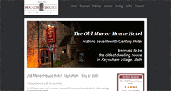 Desktop Screenshot of oldmanorhousehotel.co.uk