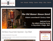 Tablet Screenshot of oldmanorhousehotel.co.uk